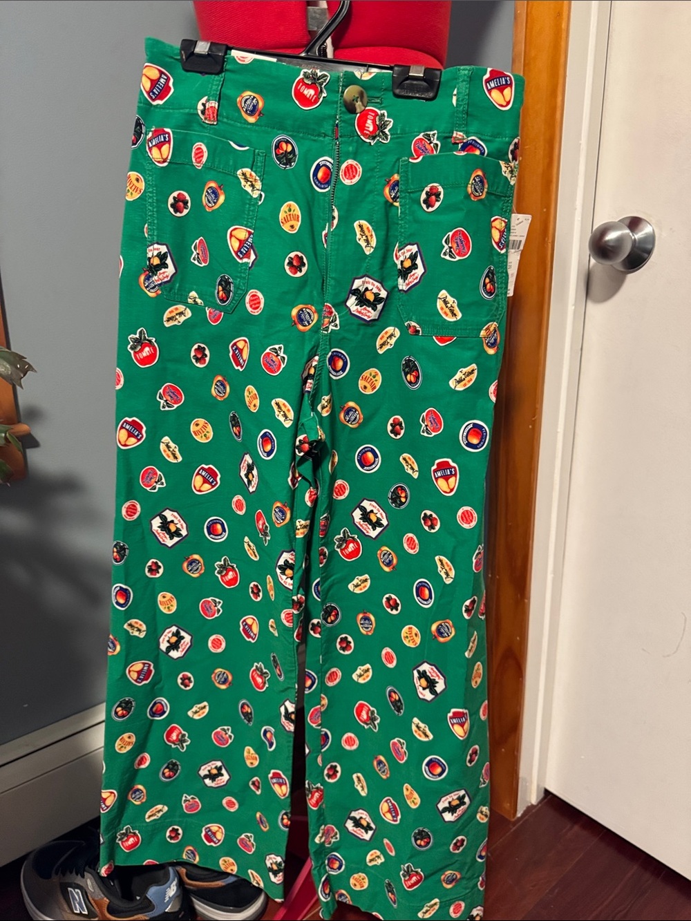 Maeve Green Printed Wide-Leg Kids Pants